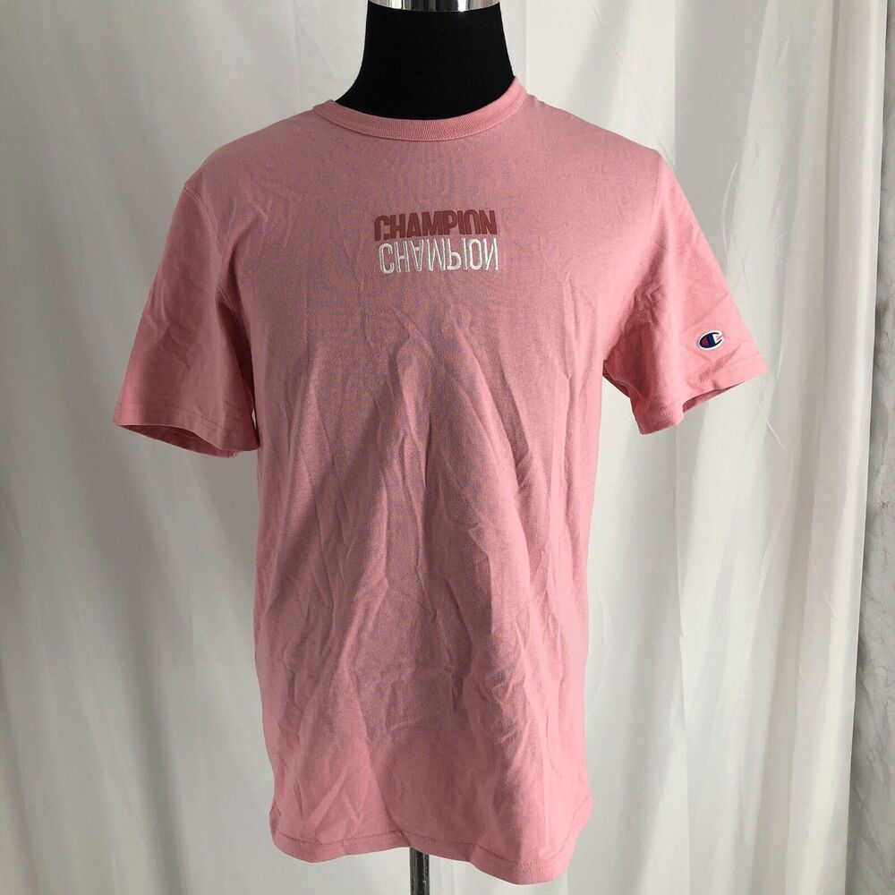 CHAMPION Men's Heritage Siesta Pink 100% Cotton Thick Material T-Shirt NEW Med